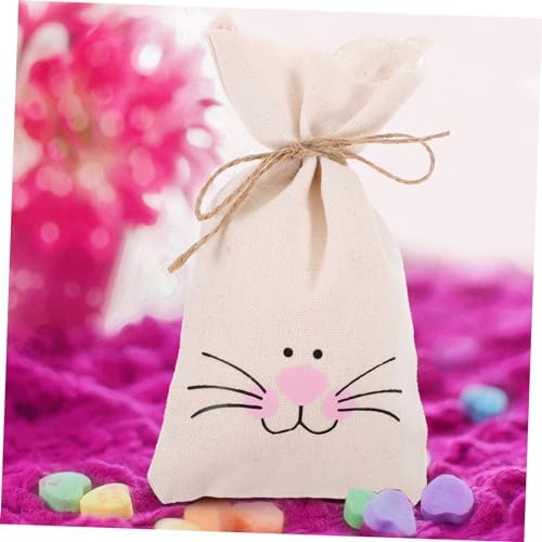 CAXUSD 10pcs Easter Bunny Bags for Kids Party Favors