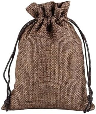 SOFXnng Cotton Linen Drawstring Gift Bags 25PCS 9X12CM