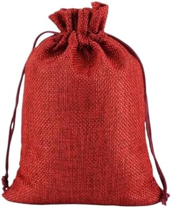 Sofxnng Cotton Linen Drawstring Gift Bags 25PCS 13X18CM 1