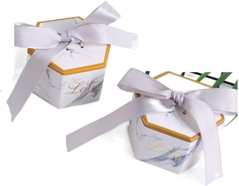 MODADA Party Favor Candy Boxes with Ribbons for Celebrations