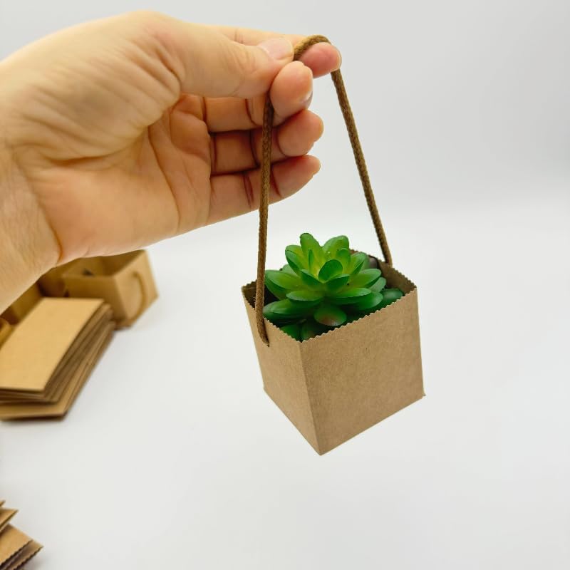 Urier 40 Succulent Wraps with Handles for Gift Packaging