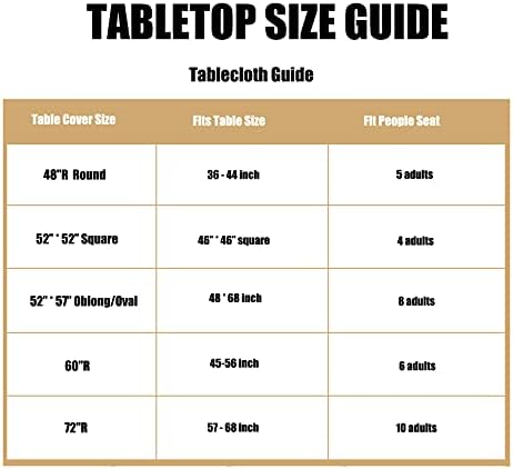 Lushvida Round Waterproof Table Cover with Elastic Edges