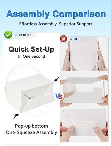 50 Pcs 6 Inch Party Treat Boxes with Handle