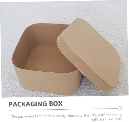 Healvian Square Corner Kraft Gift Box with Lid