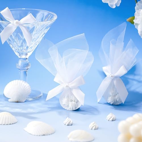 50 Pcs Seashell Candy Bags for Summer Wedding Favors