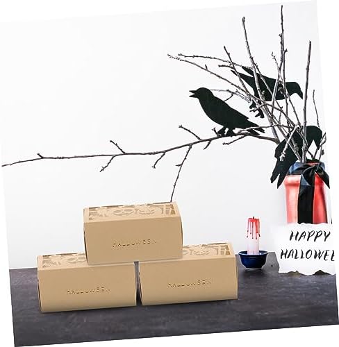 NUOBESTY Halloween Candy Boxes 50pcs Iridescent Paper Treat Containers