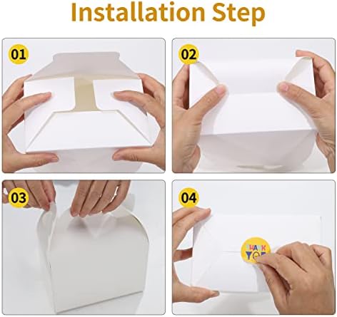 Bssay 30 Pack Treat Boxes with Handles for Parties