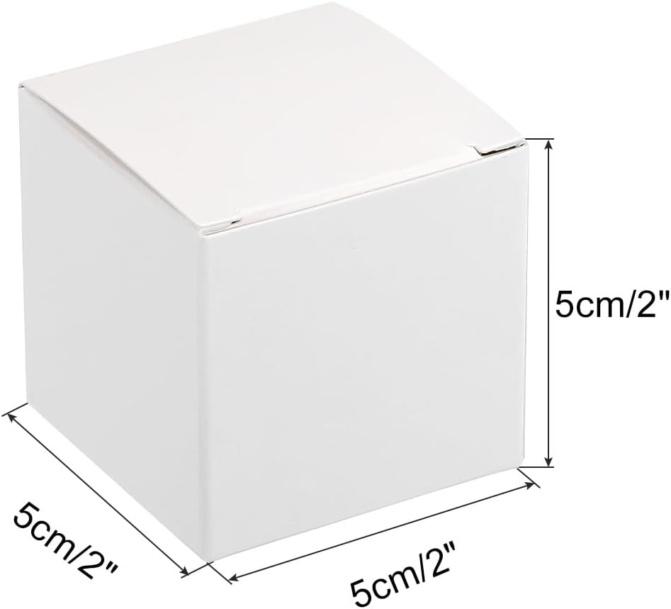 PATIKIL White Corrugated Gift Boxes 2x2x2 Inch Pack of 15