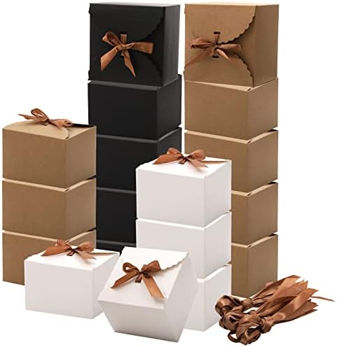 SOUJOY 30 Pack Gift Boxes with Lid and Ribbons