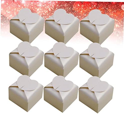 Homoyoyo 50pcs Heart Shaped Paper Candy Boxes for Wedding Birthday Parties