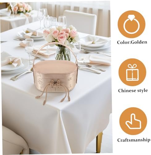 SEWOART Elegant Wedding Favor Candy Boxes with Handle