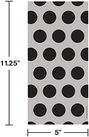 Creative Converting 20 Count Black Velvet Polka Dot Cello Bags