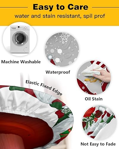 ZOE GARDEN Christmas Gnomes Waterproof Table Cover