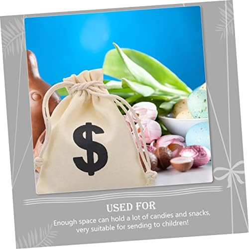 Holibanna 10 Pcs Canvas Drawstring Bags Set for Party Favors