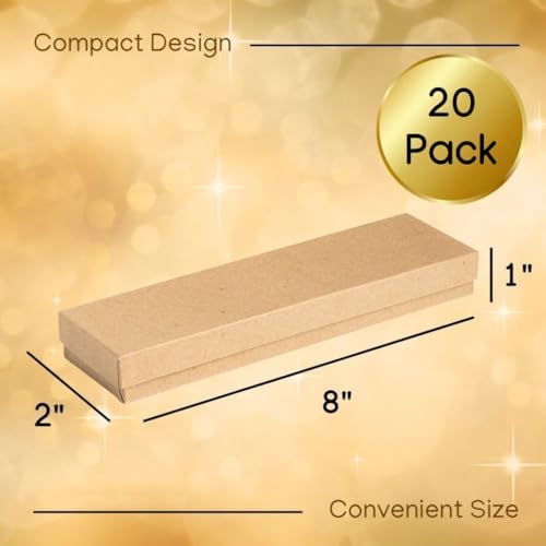 Prestige and Fancy Jewelry Gift Boxes 20 Pack Brown