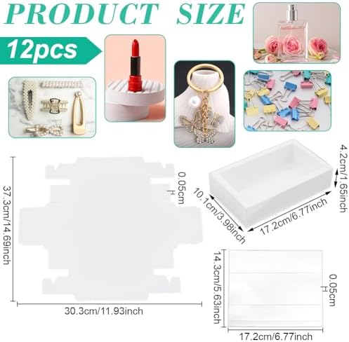 PH PandaHall 12pcs Clear Window Kraft Gift Boxes