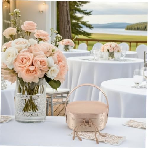 Elegant Wedding Candy Boxes with Handle for Bridal Shower and Engagement Celebrations