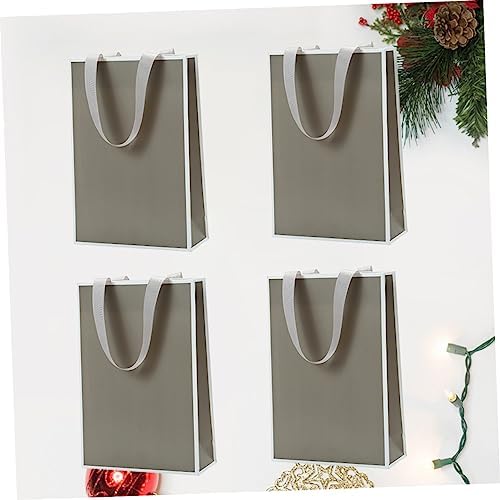 PartyKindom 4pcs Jewelry Packaging Bags with Ribbon Handles for Parties and Weddings