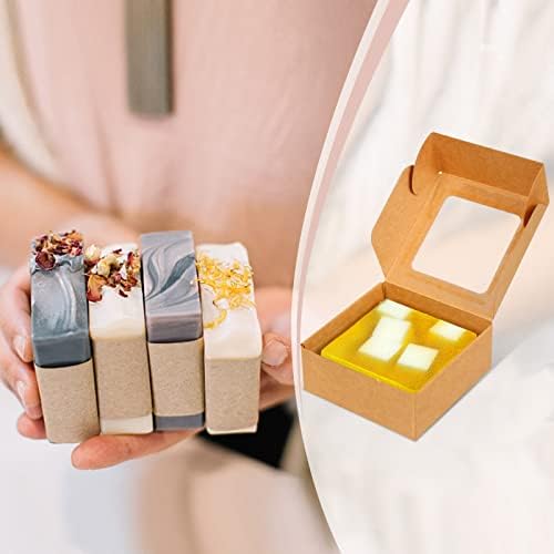 COTOPHER 30Pcs Mini Kraft Soap Boxes with Window 1