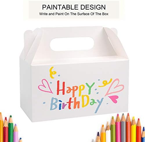 LOKQING White Treat Boxes for Parties 25 Pack