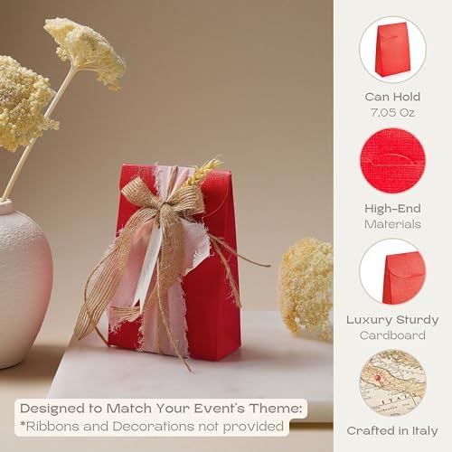 Boxes Craftory 20 Pack Red Silk Party Favor Boxes