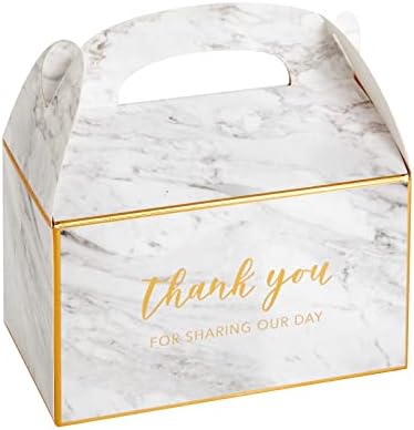 Sparkle and Bash Marble Thank You Gable Boxes Pack of 24