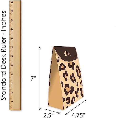 Big Dot of Happiness Leopard Print Party Goodie Bags Set of 12