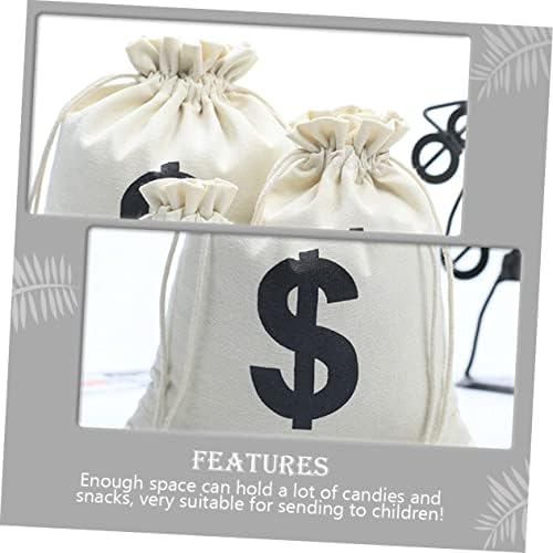 Holibanna 10 Pcs Canvas Drawstring Bags Set for Party Favors