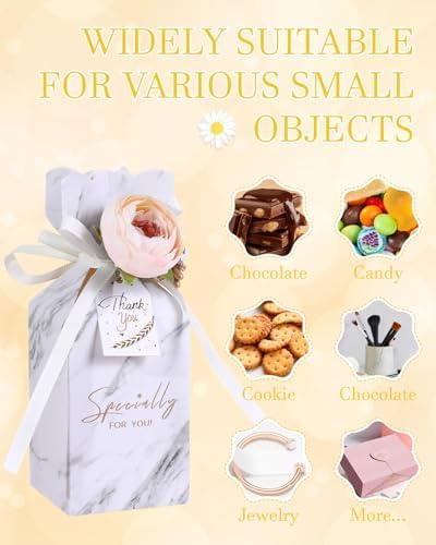 Liobelon 10 Piece Floral Gift Boxes with Ribbons