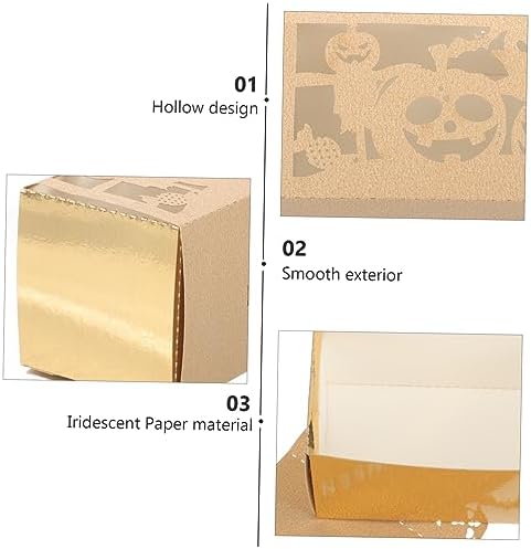 Veemoon 50pcs Halloween Treat Boxes with Spooky Designs