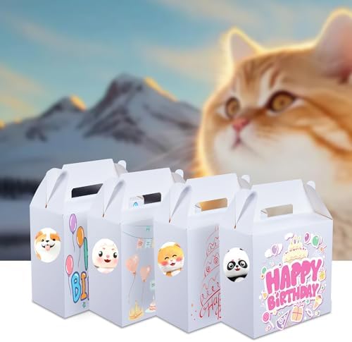 XAGLVV 24pcs White Gable Party Favor Boxes
