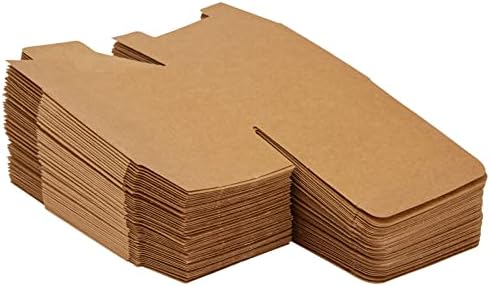 Stockroom Plus 50-Pack Brown Kraft Paper Boxes with Ribbons and Stickers