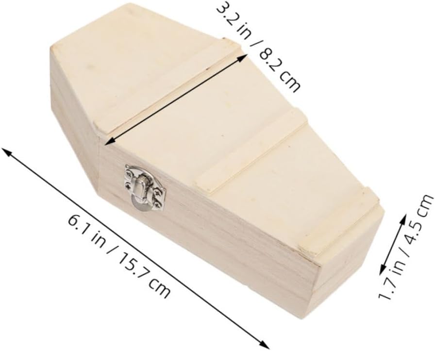 OKUMEYR 3Pcs Coffin Shaped Halloween Treat Boxes