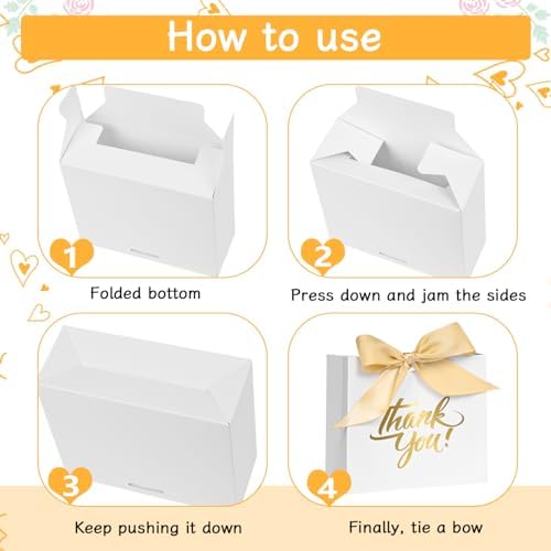 DECHISY 50 Pack Mini Gift Bags with Ribbon
