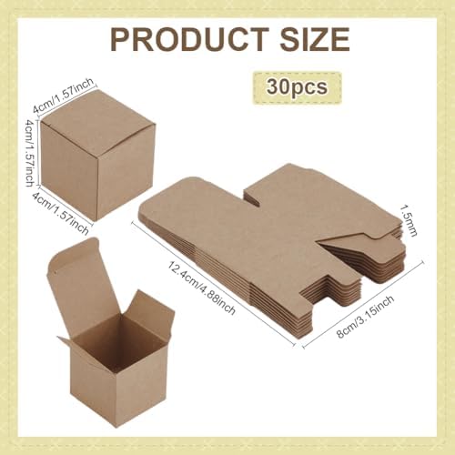 PH PandaHall 30pcs Mini Square Paper Gift Boxes
