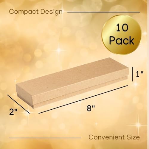 Prestige and Fancy Jewelry Gift Boxes 10 Pack Brown