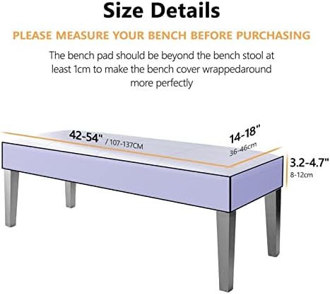 Pink Elastic Bench Cover for Dining Room and Bedroom