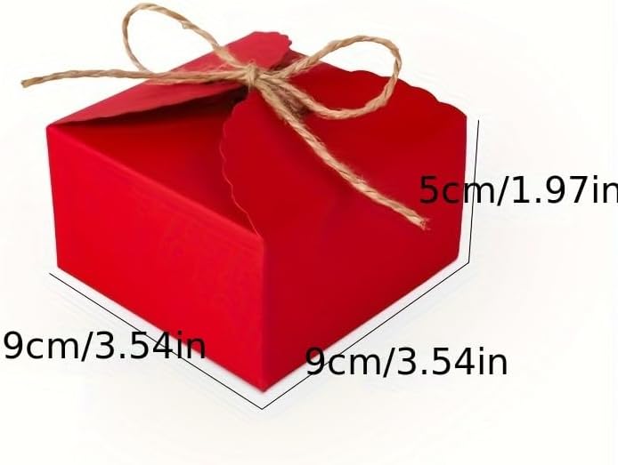 20pcs Red 9x9x5cm Gift Boxes for Baked Goods