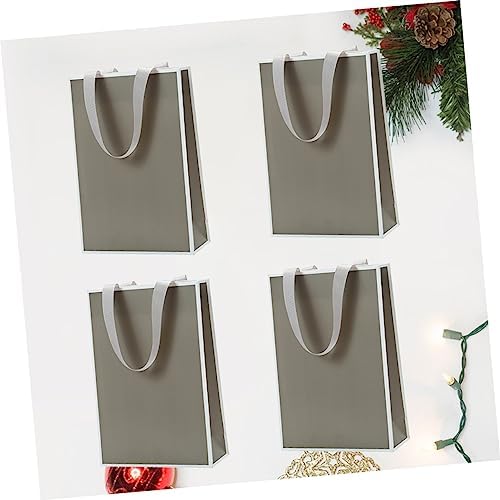 WRITWAA 4pcs Jewelry Pouches Drawstring Bag for Traveling Grey