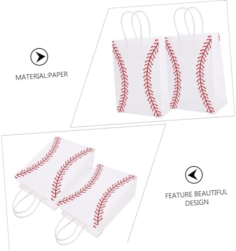 Totority 12pcs Baseball Themed Candy Bags for Party Favor