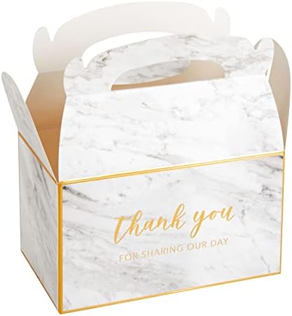Sparkle and Bash Marble Thank You Gable Boxes Pack of 24