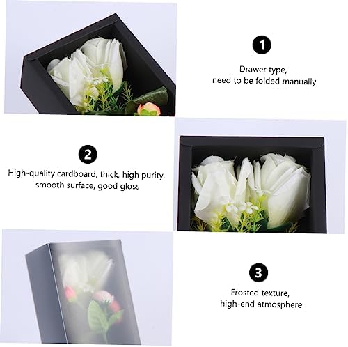 Anneome 6pcs Kraft Drawer Boxes for Tea Packaging and Parties