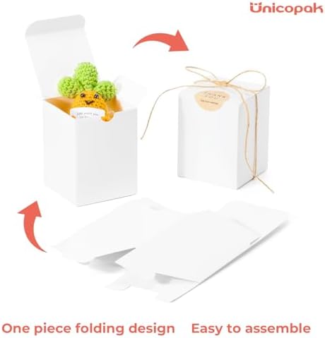 UnicoPak 20 Pack White 3x3x4 Gift Boxes