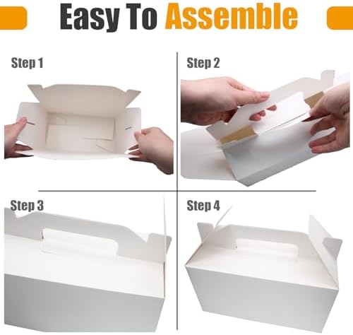 Biaungdo 30 Pack White Gable Boxes for Party Favor