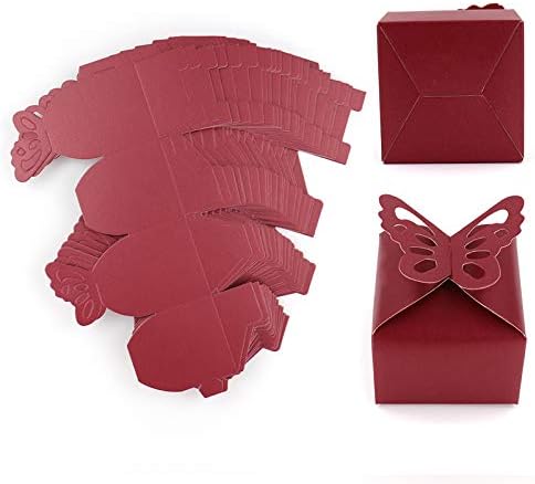 Kslong Red Gift Box Butterfly Wedding Favors
