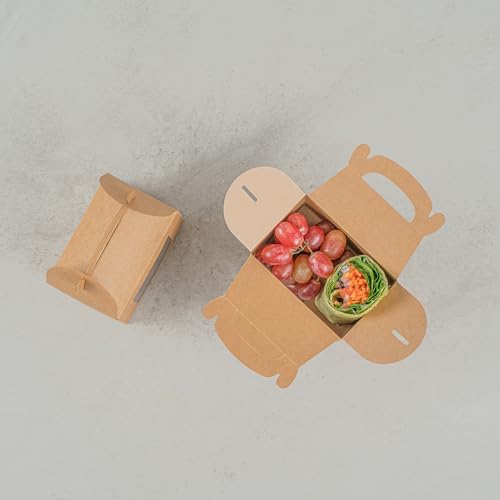 Restaurantware Bio Tek 4x25x25 Inch Gable Gift Boxes For Party Favors