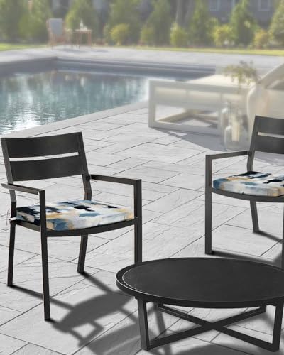 2 Pack Waterproof Canvas Cushion Covers with Ties for Chaise Lounge