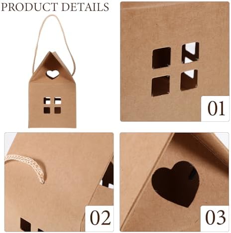 ARTIBETTER 15Pcs 3D Christmas Candy Cookie Treat Boxes