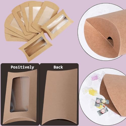 40 Pcs Pillow Gift Boxes with Clear Windows 1