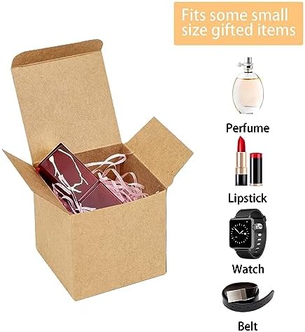25pcs Kraft Paper Wedding Favor Boxes 315x315x315 Inch Brown